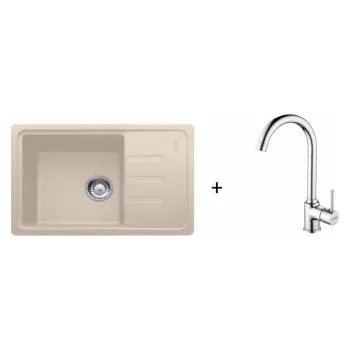 Granitový dřez Franke SET G265 - BSG 611-62 Fragranit Sahara + FP 9000 Bez sprchy Chrom + ZÁRUKA 5 LET ZDARMA