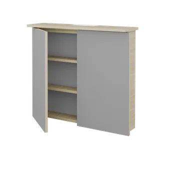 Koupelnový nábytek Dřevojas Dvoudveřová galerka SANI GA2O 80 - D04 Dub