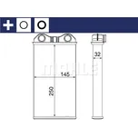 MAHLE ORIGINAL Výměník tepla, vnitřní vytápění AH 14 000S