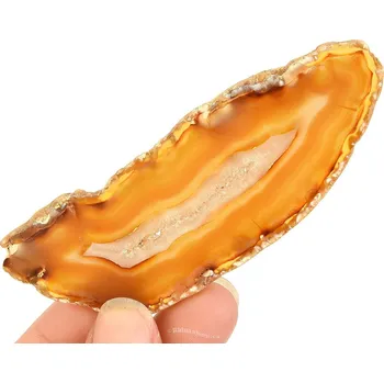 Přírodní kámen Achát plátek s dutinou z Brazílie 26g