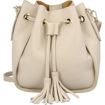Kabelka Kožená dámská crossbody vak Ruvono, béžová