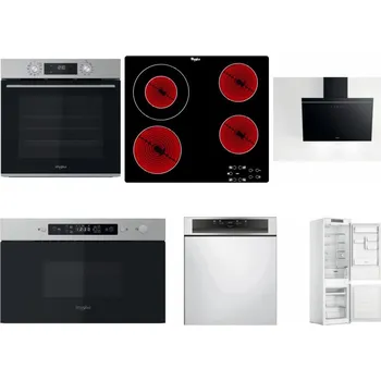 Set domácích spotřebičů WHIRLPOOL OMK58CU1SX + WHIRLPOOL AKT 8130/NE + WHIRLPOOL AKR 62F LT K + WHIRLPOOL MBNA910X + WHIRLPOOL WBC 3C34 PF X + WHIRLPOOL WHC18 T311