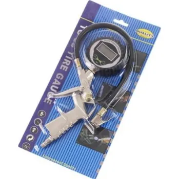 Příslušenství ke kompresoru Vzduchová pistole s manometrem digitální 1/4" 0-12atm pro pneu