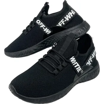 Pánská obuv Sport Pánské černé šněrovací tenisky 02 Barva: Černá, Velikost: 43