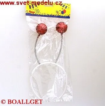 Karnevalový doplněk Tykadla na čelence barevná 28331