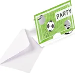 Amscan Party pozvánky fotbal zelené 8 ks