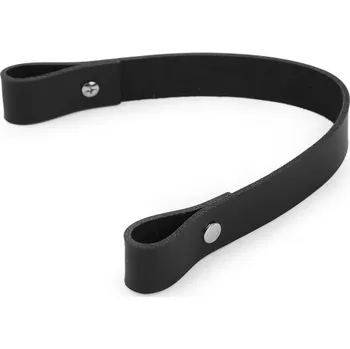 Kožené ucho na tašku / kabelku šíře 2 cm délka 30 cm, barva 3 černá