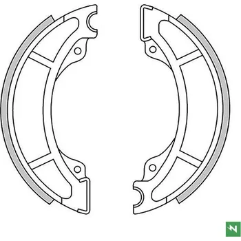 Brzdová čelist NEWFREN brzdové čelisti - pakny zadní HUSQVARNA WRE 125 89-94, zadní/přední KTM GS 125/250/600 83-85, MX 125/250/500 83-86 (130X22mm) (NEWFREN brzdové čelisti - pakny zadní HUSQVARNA WRE 125 89-94, zadní/přední KTM GS 125/250/600 83-85, MX 125/250/500 83-