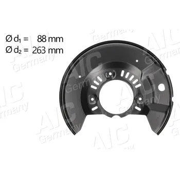 Brzdový kotouč Ochranný plech proti rozstřikování, brzdový kotouč AIC 58277
