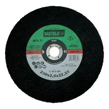 Řezný kotouč NÁSTROJE CZ Kotouč řezný 230x2,0x22 MULTI na všechny materiály - certifikát OSA - IM-1-230-2,0RU