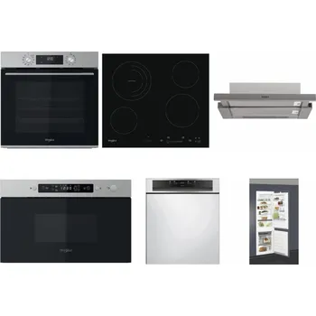 Set domácích spotřebičů WHIRLPOOL OMK58CU1SX + WHIRLPOOL AKT 8900 BA + WHIRLPOOL AKR 5390/1 IX + WHIRLPOOL MBNA910X + WHIRLPOOL WBC 3C34 PF X + WHIRLPOOL ART 66112