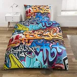3D povlečení 140x200+70x90 Graffiti