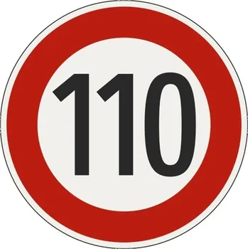 Značení 4CARS Samolepicí rychlostní značka 110 o průměru 150 mm 2. třída
