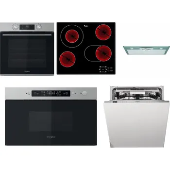 Set domácích spotřebičů WHIRLPOOL OMK58CU1SX + WHIRLPOOL AKT 8190/BA + WHIRLPOOL AKR 650/1 IX + WHIRLPOOL MBNA910X + WHIRLPOOL WIO 3O540 PELG