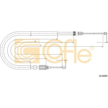 Lanko parkovací brzdy COFLE Tažné lanko, parkovací brzda 106685