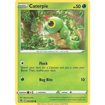 Sběratelská karetní hra Caterpie 001/264 - Fusion Strike Typ karty: Reverse Holo