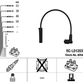 Zapalovací kabel NGK Sada kabelů pro zapalování 4054