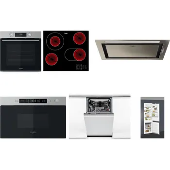 Set domácích spotřebičů WHIRLPOOL OMK58CU1SX + WHIRLPOOL AKT 8190/BA + WHIRLPOOL WCT3 64 FLB X + WHIRLPOOL MBNA910X + WHIRLPOOL WSIO 3O34 PFE X + WHIRLPOOL ART 66112