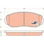 TRW Sada brzdových destiček, kotoučová brzda GDB3443