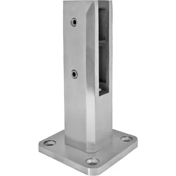 Zábradlí Podlahový držák skla, 12-17,52, Nerez 2205 - brus