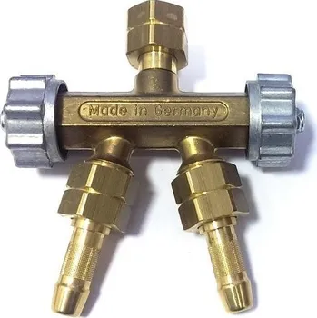 Příslušenství ke svářečce GCE rozbočka hadicová 8mm ACETYLEN/PB G3/8" LH - kovová uzaviratelná