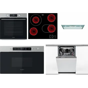 Set domácích spotřebičů WHIRLPOOL OMK58CU1SX + WHIRLPOOL AKT 8190/BA + WHIRLPOOL AKR 650/1 IX + WHIRLPOOL MBNA910X + WHIRLPOOL WSIO 3O34 PFE X