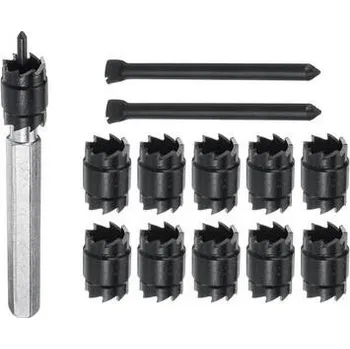 Vrták NÁSTROJE CZ Sada vrtáku na bodové sváry 9,6mm HSS + 10ks oboustranných korunek 9,6mm + 2ks středících hrotů 2,5mm - BS101-104