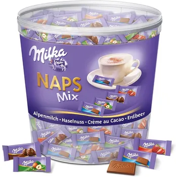 Čokoláda Milka Naps Mix mini čokoládky 207 ks 1 kg