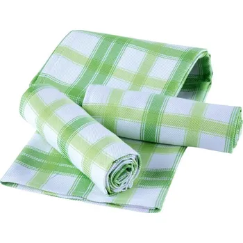 Utěrka Bambusové utěrky KÁRO zelené 50 x 70 cm 3 ks