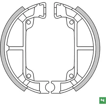 Brzdová čelist NEWFREN brzdové čelisti - pakny SUZUKI ADRESS 50, TUNE 50 93-, ATALA BYTE 50, HACKER 50 -95 (95X20mm) (NEWFREN brzdové čelisti - pakny SUZUKI ADRESS 50, TUNE 50 93-, ATALA BYTE 50, HACKER 50 -95 (95X20mm))