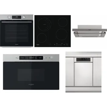 Set domácích spotřebičů WHIRLPOOL OMK58CU1SX + WHIRLPOOL AKT 8900 BA + WHIRLPOOL AKR 5390/1 IX + WHIRLPOOL MBNA910X + WHIRLPOOL WSBO 3O34 PF X