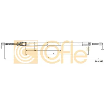 Lanko parkovací brzdy COFLE Tažné lanko, parkovací brzda 106542