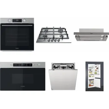 Set domácích spotřebičů WHIRLPOOL OMK58CU1SX + WHIRLPOOL TKRL 661 IX EU + WHIRLPOOL AKR 5390/1 IX + WHIRLPOOL MBNA910X + WHIRLPOOL WIO 3O540 PELG + WHIRLPOOL ART 65031