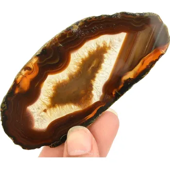 Přírodní kámen Achát plátek s dutinou z Brazílie 46g
