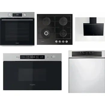 Set domácích spotřebičů WHIRLPOOL OMK58CU1SX + WHIRLPOOL GOFL 629/NB + WHIRLPOOL AKR 62F LT K + WHIRLPOOL MBNA910X + WHIRLPOOL WBC 3C34 PF X