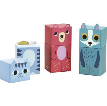 Dřevěná hračka Sada dřevěného puzzle ve zvířátku pejsek 1 ks Vilac