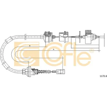 Spojkové lanko COFLE Tažné lanko, ovládání spojky 11726