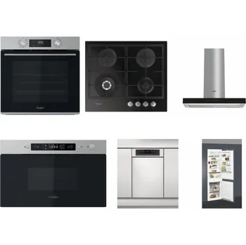 Set domácích spotřebičů WHIRLPOOL OMK58CU1SX + WHIRLPOOL GOFL 629/NB + WHIRLPOOL WHBS 62F LT K + WHIRLPOOL MBNA910X + WHIRLPOOL WSBO 3O34 PF X + WHIRLPOOL ART 66112