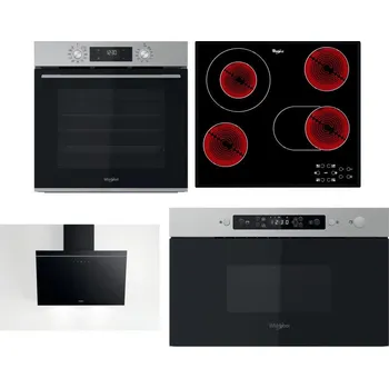 Set domácích spotřebičů WHIRLPOOL OMK58CU1SX + WHIRLPOOL AKT 8190/BA + WHIRLPOOL AKR 62F LT K + WHIRLPOOL MBNA910X