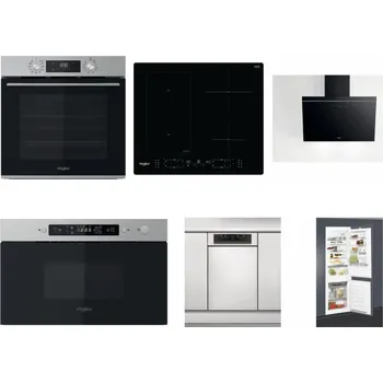 Set domácích spotřebičů WHIRLPOOL OMK58CU1SX + WHIRLPOOL WL B8160 NE + WHIRLPOOL AKR 62F LT K + WHIRLPOOL MBNA910X + WHIRLPOOL WSBO 3O34 PF X + WHIRLPOOL ART 65031
