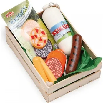 Dřevěná hračka Erzi - Německo Set potravin uzeniny