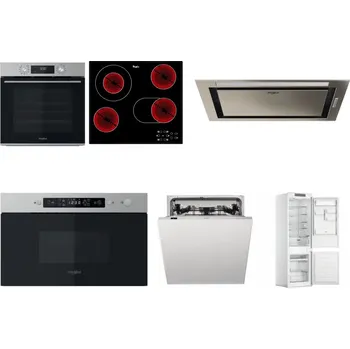 Set domácích spotřebičů WHIRLPOOL OMK58CU1SX + WHIRLPOOL AKT 8190/BA + WHIRLPOOL WCT3 64 FLB X + WHIRLPOOL MBNA910X + WHIRLPOOL WIC 3C33 PFE + WHIRLPOOL WHC18 T311