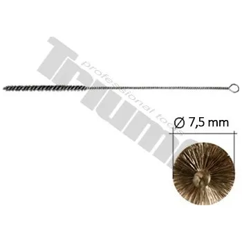 Drátěný kartáč Speciální kartáč na čištění sedla jehly vstřikovače l=300 mm - Ø 7,5 mm, drát Ø 0,1