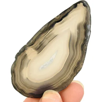 Přírodní kámen Achát plátek s dutinou z Brazílie (24g)