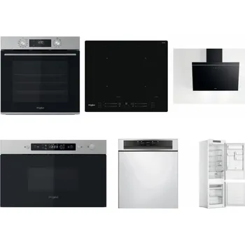 Set domácích spotřebičů WHIRLPOOL OMK58CU1SX + WHIRLPOOL WL S7260 NE + WHIRLPOOL AKR 62F LT K + WHIRLPOOL MBNA910X + WHIRLPOOL WBC 3C34 PF X + WHIRLPOOL WHC18 T311