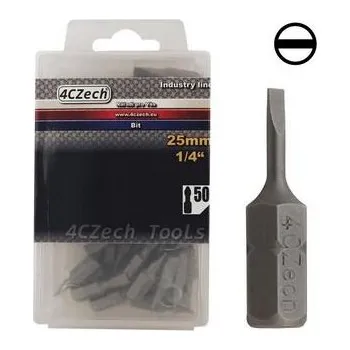 Bit 4CZech Bit 1/4" PL 0,6x4,5mm délka 25mm balení 50ks - 4CZ-8071-45-50