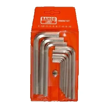 Klíč Bahco Sada klíčů zástrčných zahnutých poniklovaných 10-dílná (2-10mm) 380g b1 - BA-1998M/10T