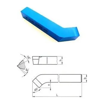 Příslušenstí k soustruhu Poldi Kladno Soustružnický nůž 12x12x100 ubírací ohnutý R DIN4952 - PK3520-12X12