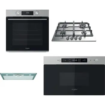Set domácích spotřebičů WHIRLPOOL OMK58CU1SX + WHIRLPOOL TKRL 661 IX EU + WHIRLPOOL AKR 650/1 IX + WHIRLPOOL MBNA910X