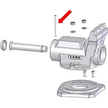 Dílna Kolík matice (zadní, průměr 7-90) náhradní díl YORK 125 {poz.10} - YK-ND-11-20-10-10
